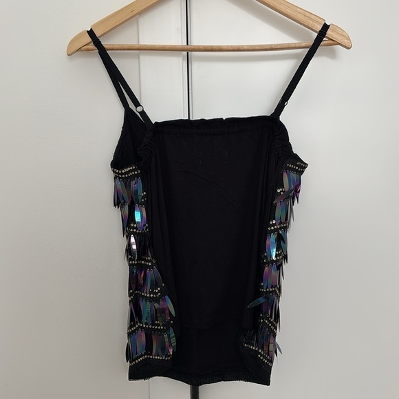 :Price Firm: Anthropologie Porridge Zig-Zag Sequined Cami - Picture 3 of 13